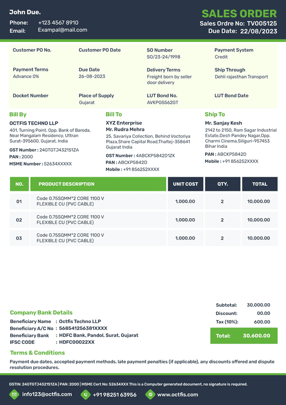 Sales Order Template-10 Sales Order Template-10