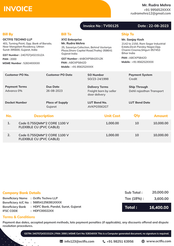 Invoice Template-4 Invoice Template-4