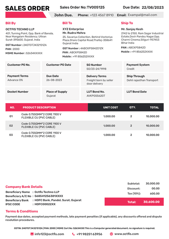 Sales Order Template-8