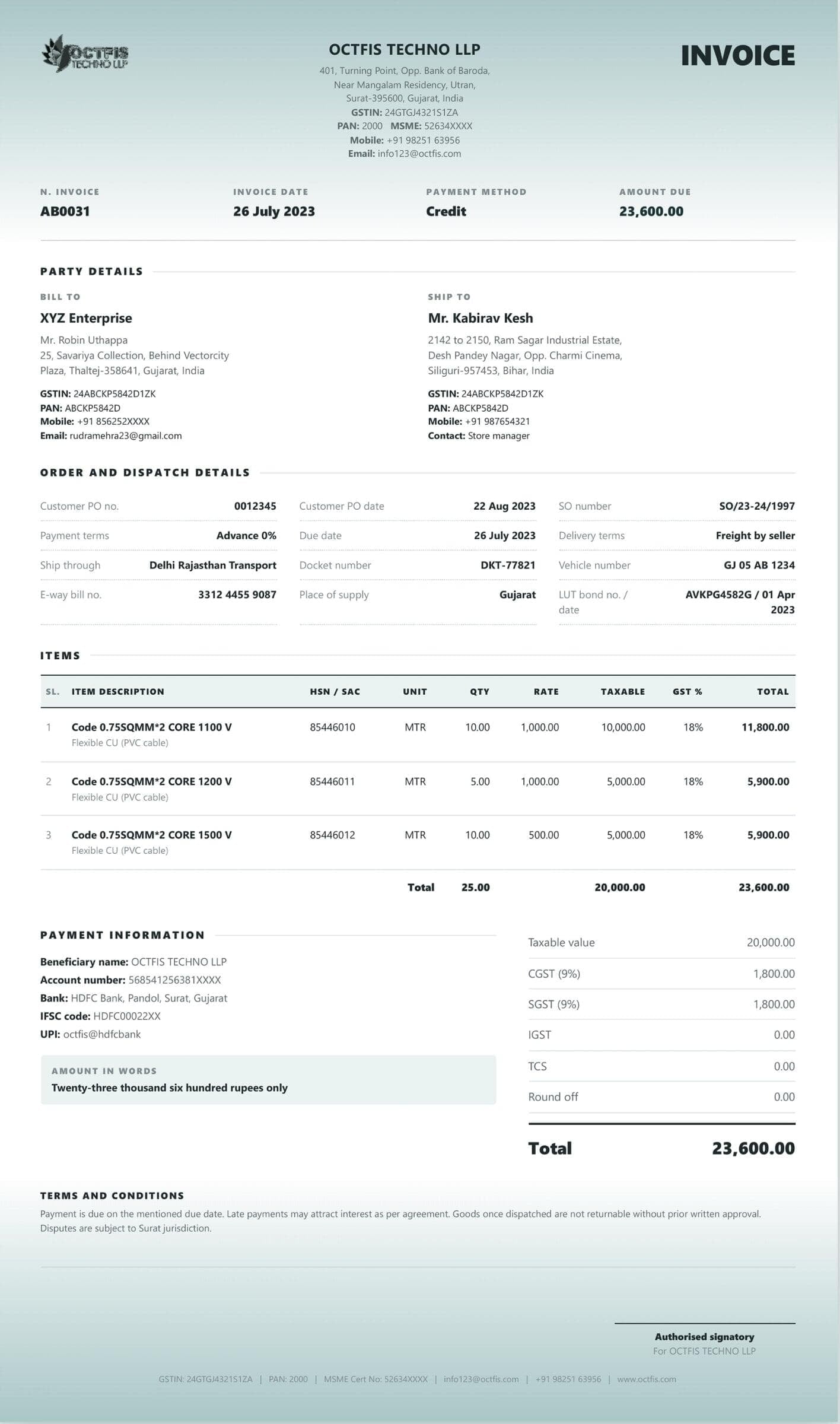 Invoice Template 12